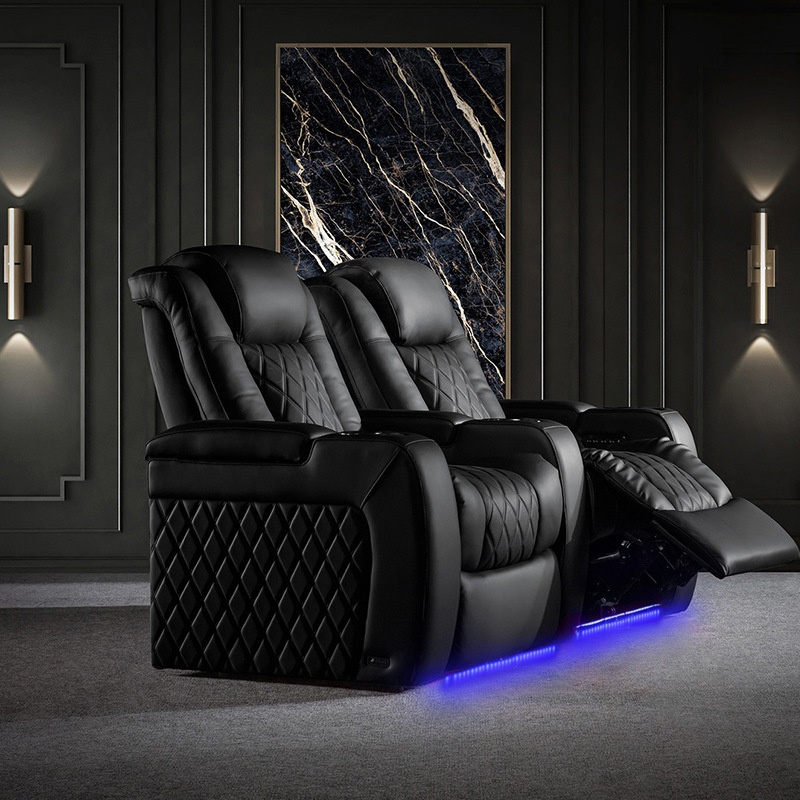 Home Cinema Recliners - ชุดโซฟาหนังปรับเอนไฟฟ้าสำหรับโฮมเธียเตอร์สมัยใหม่ เหมาะสำหรับห้องนั่งเล่น