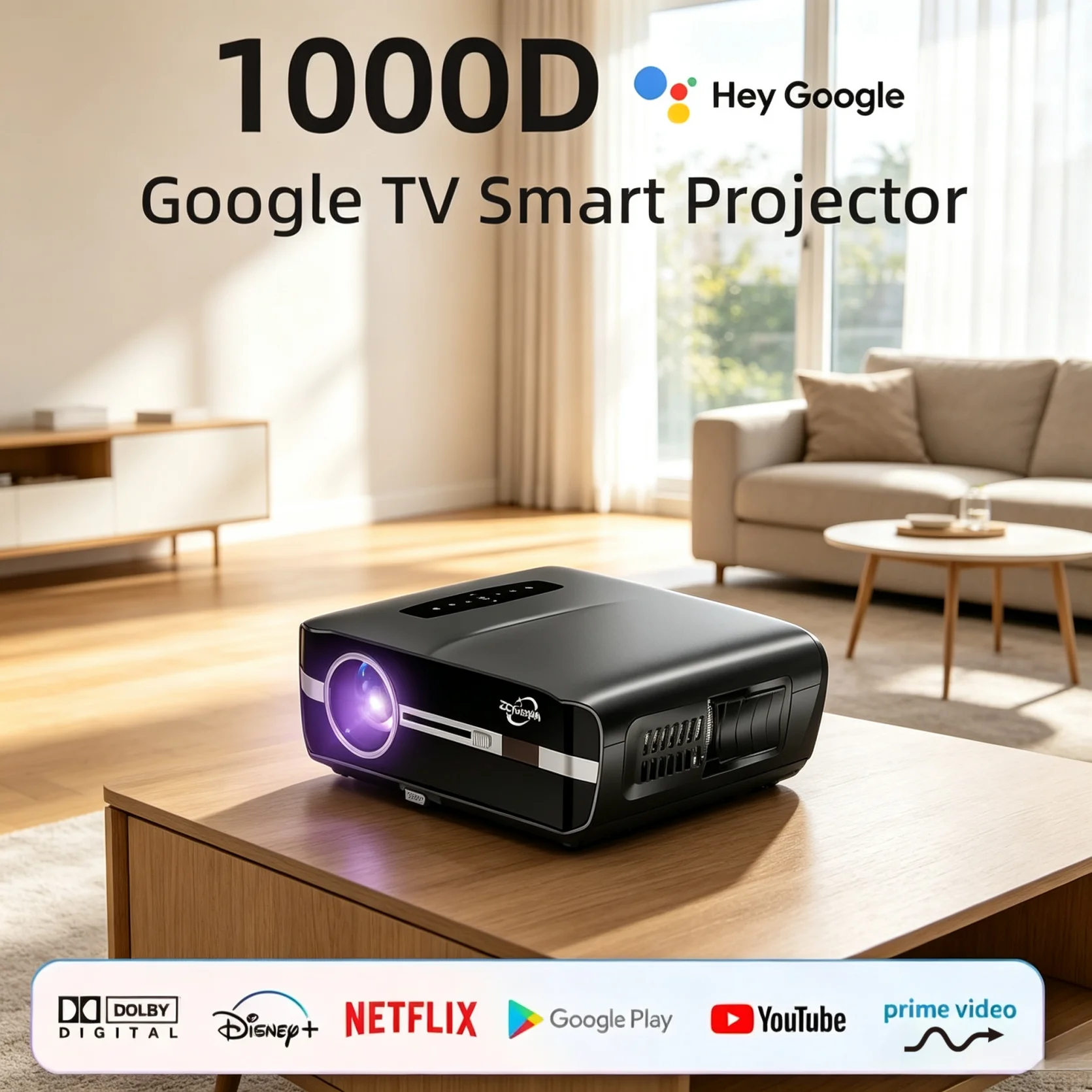 Netflix Home Cinema - โปรเจคเตอร์ Google TV 4K อย่างเป็นทางการ 4200ANSI