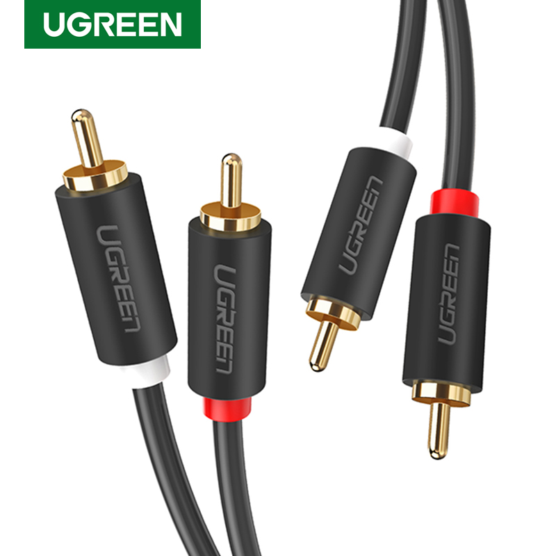Klipsch Home Cinema - UGREEN 2RCA 2 RCA ตัวผู้ชายสายออดิโอทอง RCA