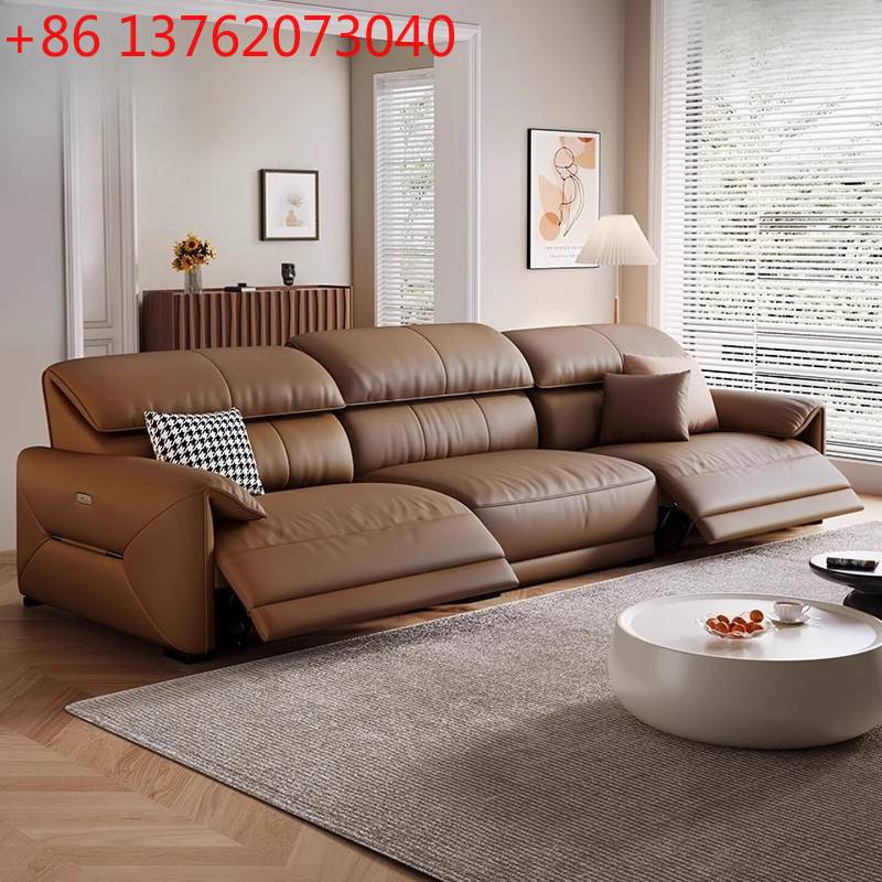 Home Cinema Recliners - โซฟาปรับเอนไฟฟ้าสำหรับห้องนั่งเล่น สีน้ำตาลเข้ม แข็งแรง ทนทาน สำหรับผู้ใหญ่ เฟอร์นิเจอร์ตกแต่งบ้าน