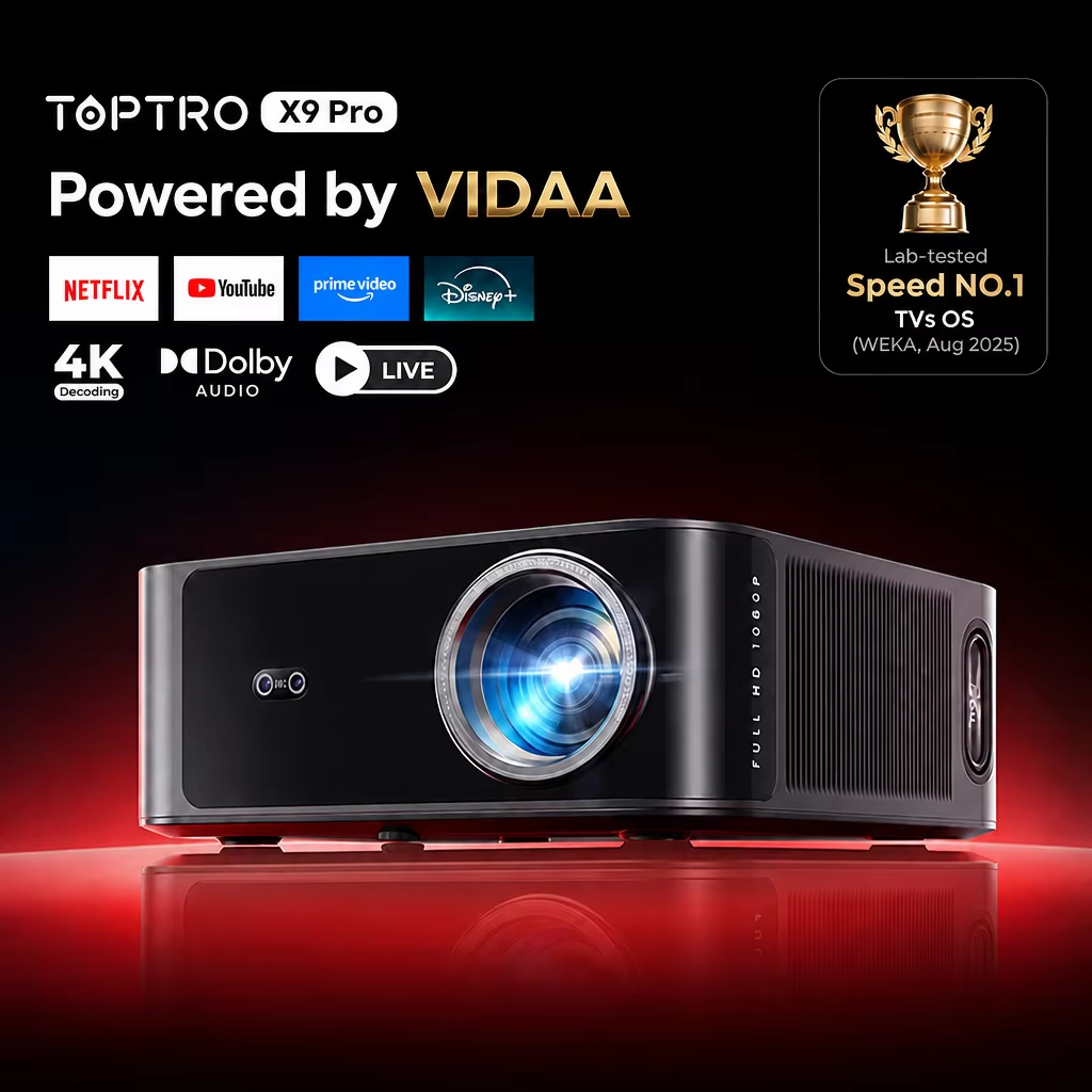 โปรเจคเตอร์ Toptro X9Pro True  - Netflix Home Cinema บทวิจารณ์และราคา