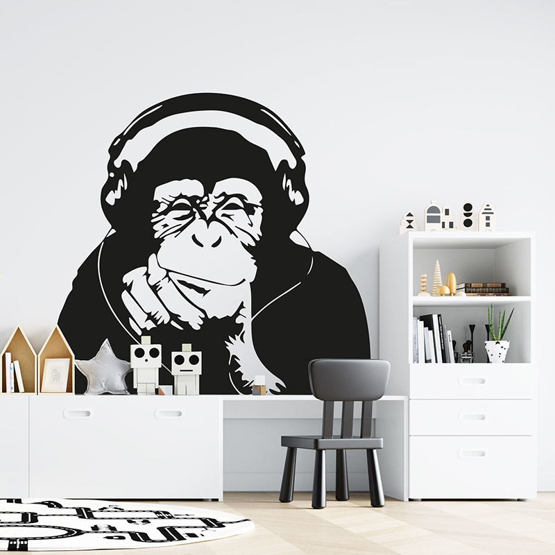 Banksy คิดลิงไวนิล Wall Decal  - Home Cinema Room บทวิจารณ์และราคา