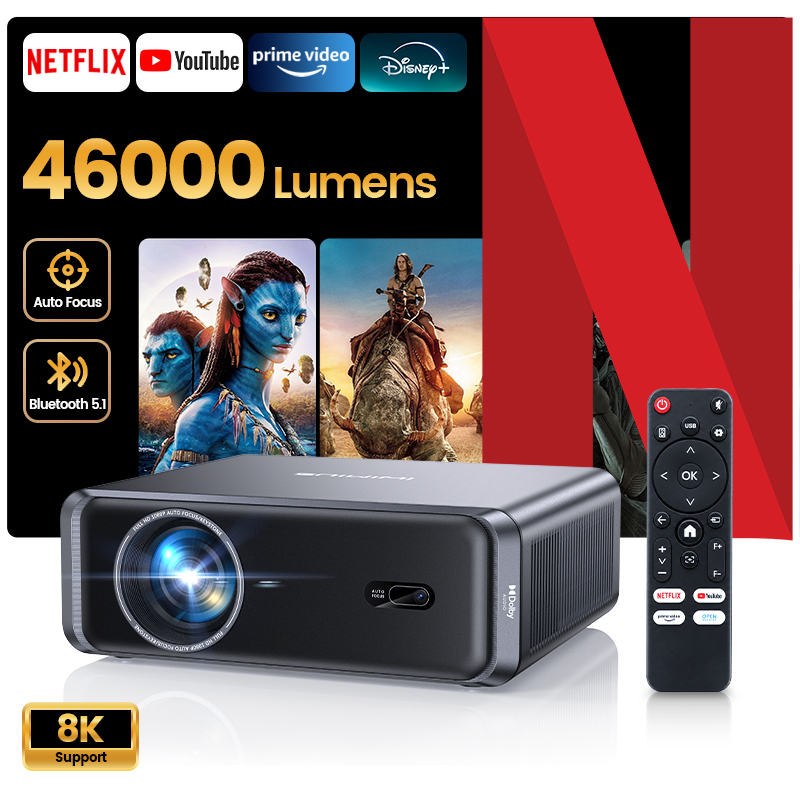 โปรเจคเตอร์ Laresar A1 4K Andr - Netflix Home Cinema บทวิจารณ์และราคา