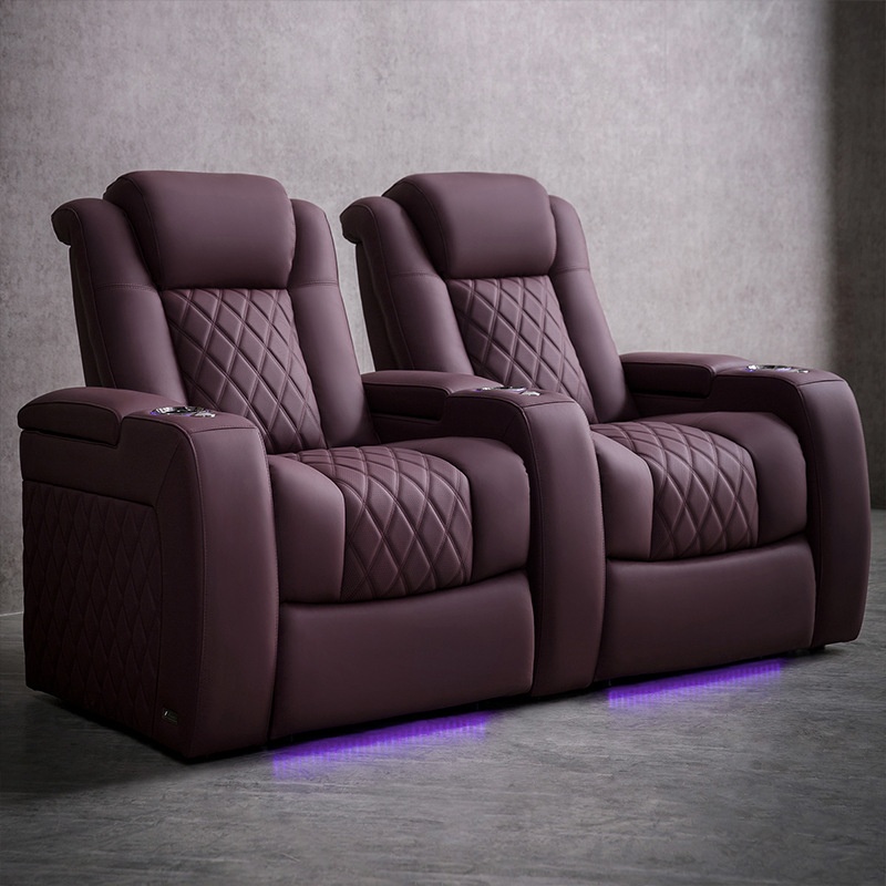 ชุดโซฟาหนังปรับเอนไฟฟ้าสำหรับโ - Home Cinema Recliners บทวิจารณ์และราคา