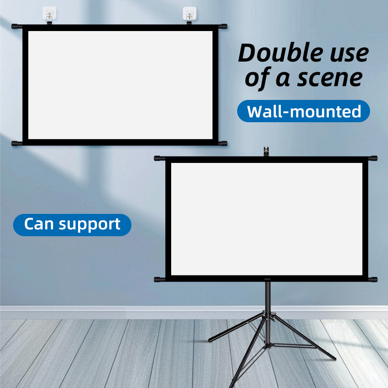 จอโปรเจคเตอร์พร้อมขาตั้ง พับได - Home Cinema Blanc บทวิจารณ์และราคา