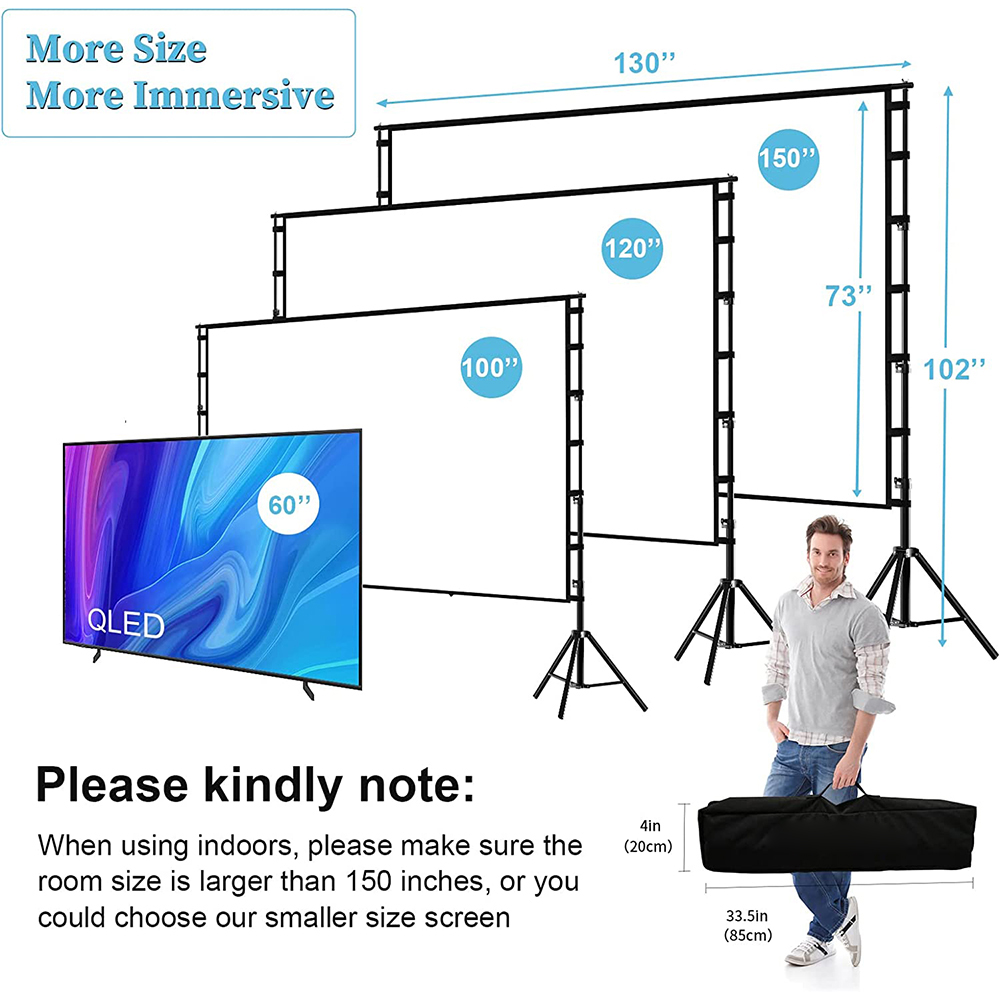 VEIDADZ จอโปรเจคเตอร์พร้อมขาตั - Home Cinema Blanc บทวิจารณ์และราคา