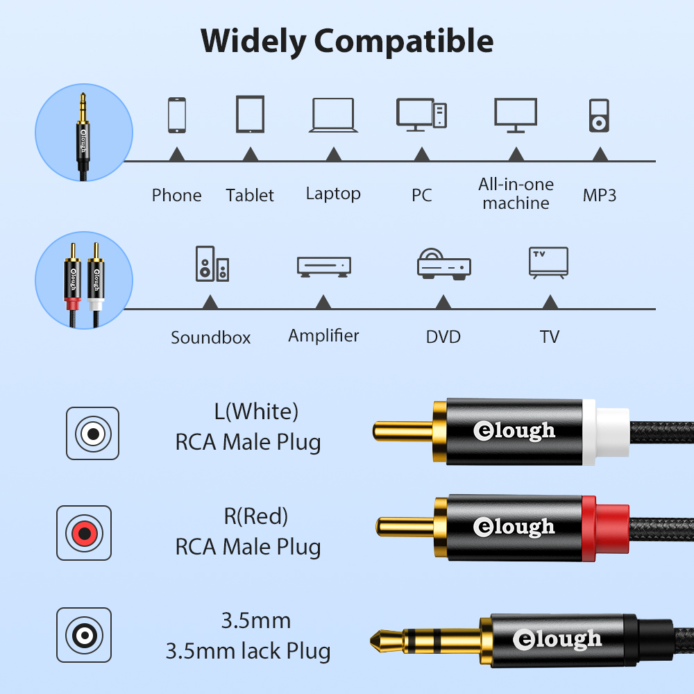 Elough สาย RCA AUX ลำโพง RCA แ - Klipsch Home Cinema บทวิจารณ์และราคา