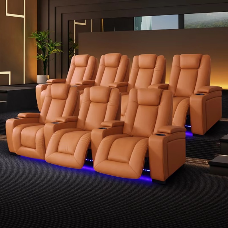 โซฟาหนังปรับเอนแบบดึงมือสุดหรู - Home Cinema Recliners บทวิจารณ์และราคา