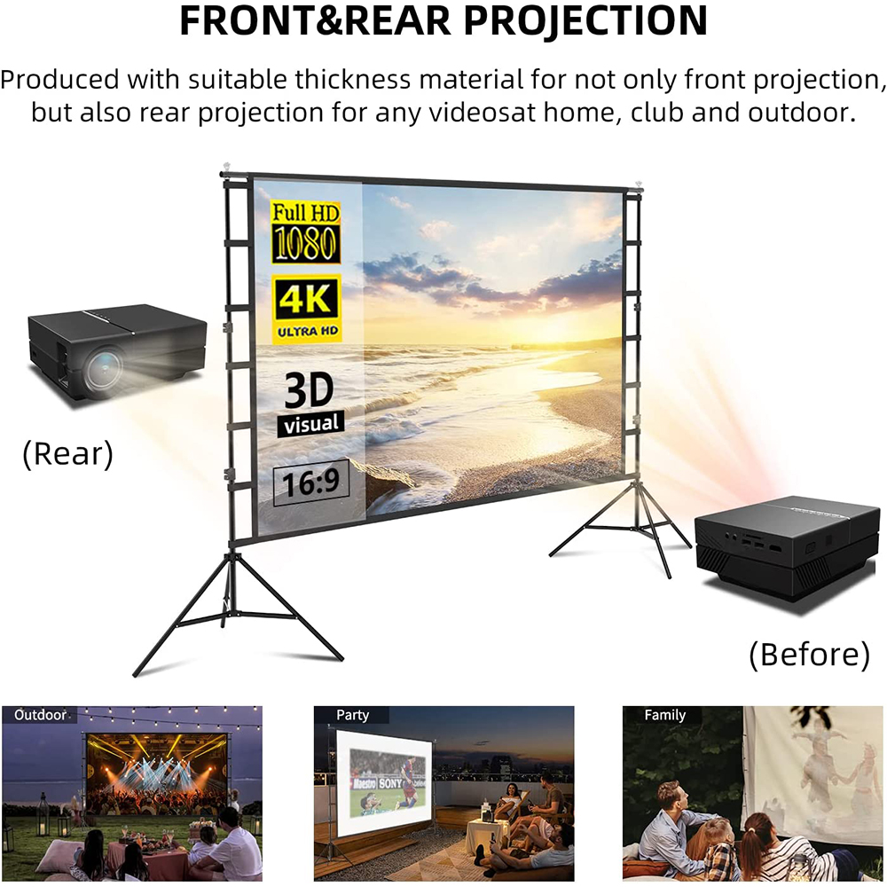 Veidadz หน้าจอโปรเจคเตอร์พร้อม - Home Cinema Blanc บทวิจารณ์และราคา