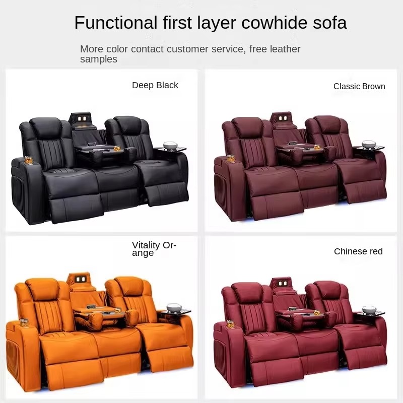 ชุดโซฟาหนังปรับเอนนอนได้ โซฟาโ - Home Cinema Recliners บทวิจารณ์และราคา