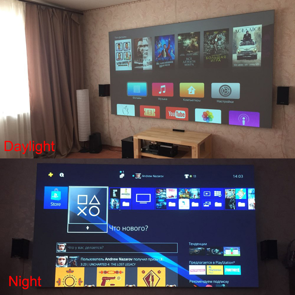 Salange โปรเจคเตอร์หน้าจอ,60 1 - Home Cinema Blanc บทวิจารณ์และราคา