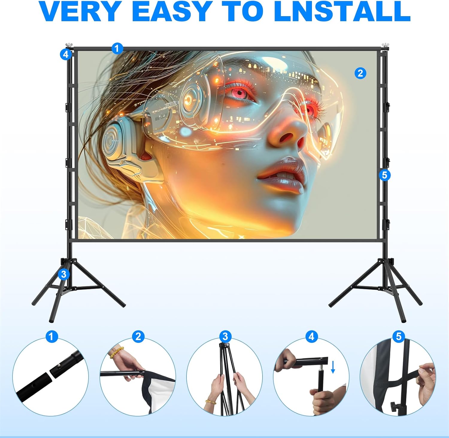 VEIDADZ จอโปรเจคเตอร์พร้อมขาตั - Home Cinema Blanc บทวิจารณ์และราคา